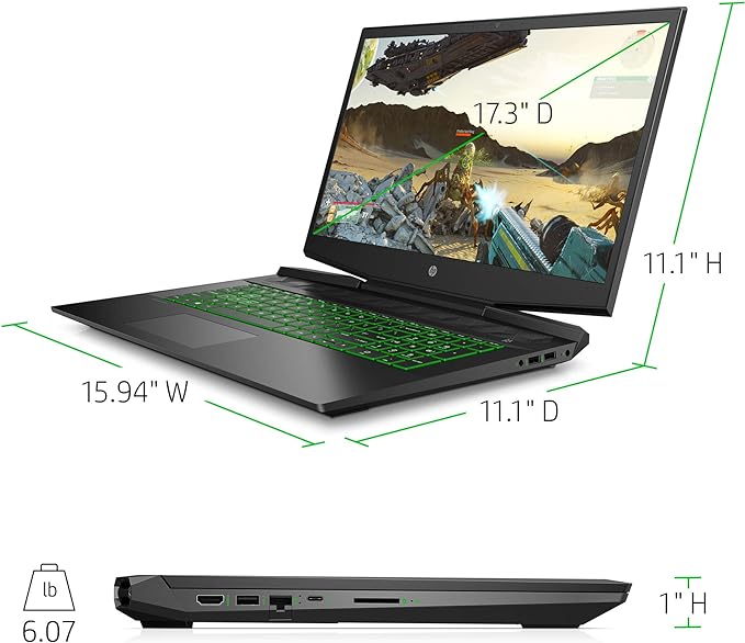 HP Pavilion 17" laptop (i7-10750H/16GB RAM/GTX 1660Ti/1TB) Grade A
